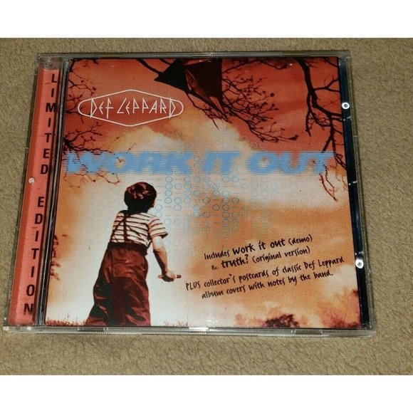 DEF LEPPARD limited edition import cd WORK IT OUT 3 tracks w/4 postcards - Picture 1 of 8